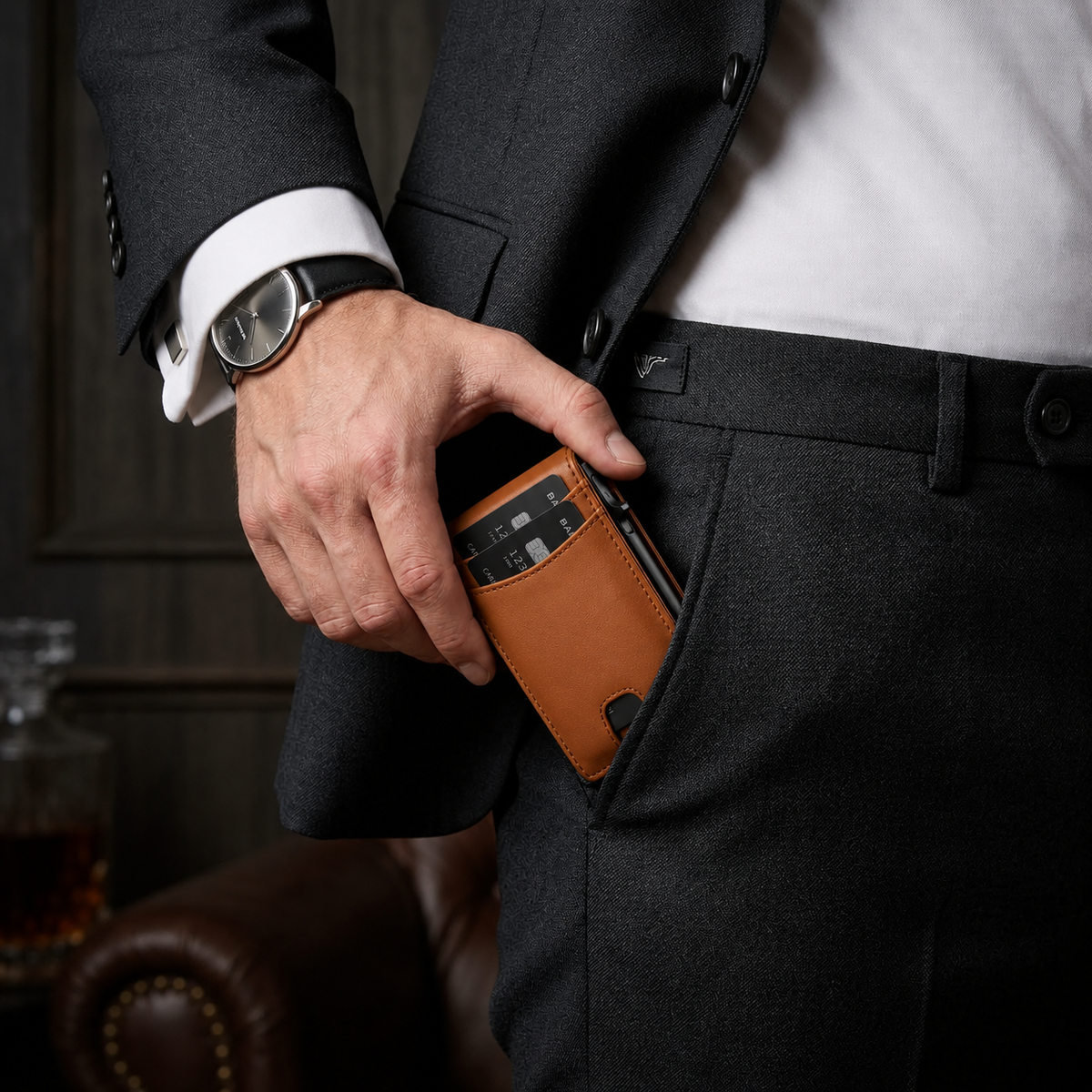 Portafoglio Slim Modello "FUTURA" con Protezione RFID