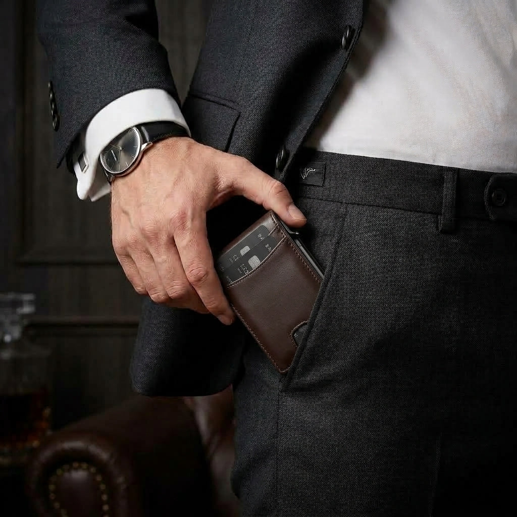 Portafoglio Slim Modello "FUTURA" con Protezione RFID