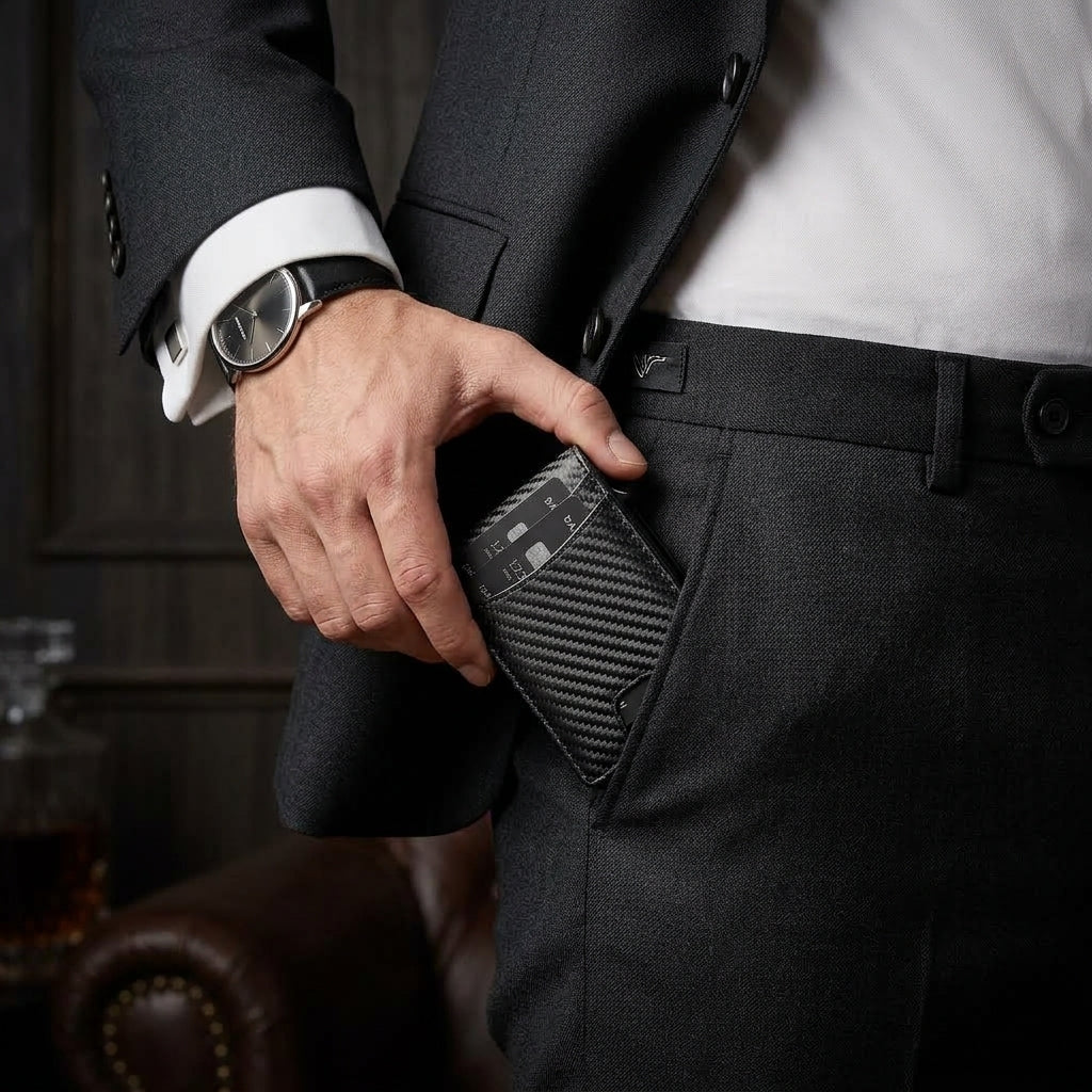 Portafoglio Slim Modello "FUTURA" con Protezione RFID
